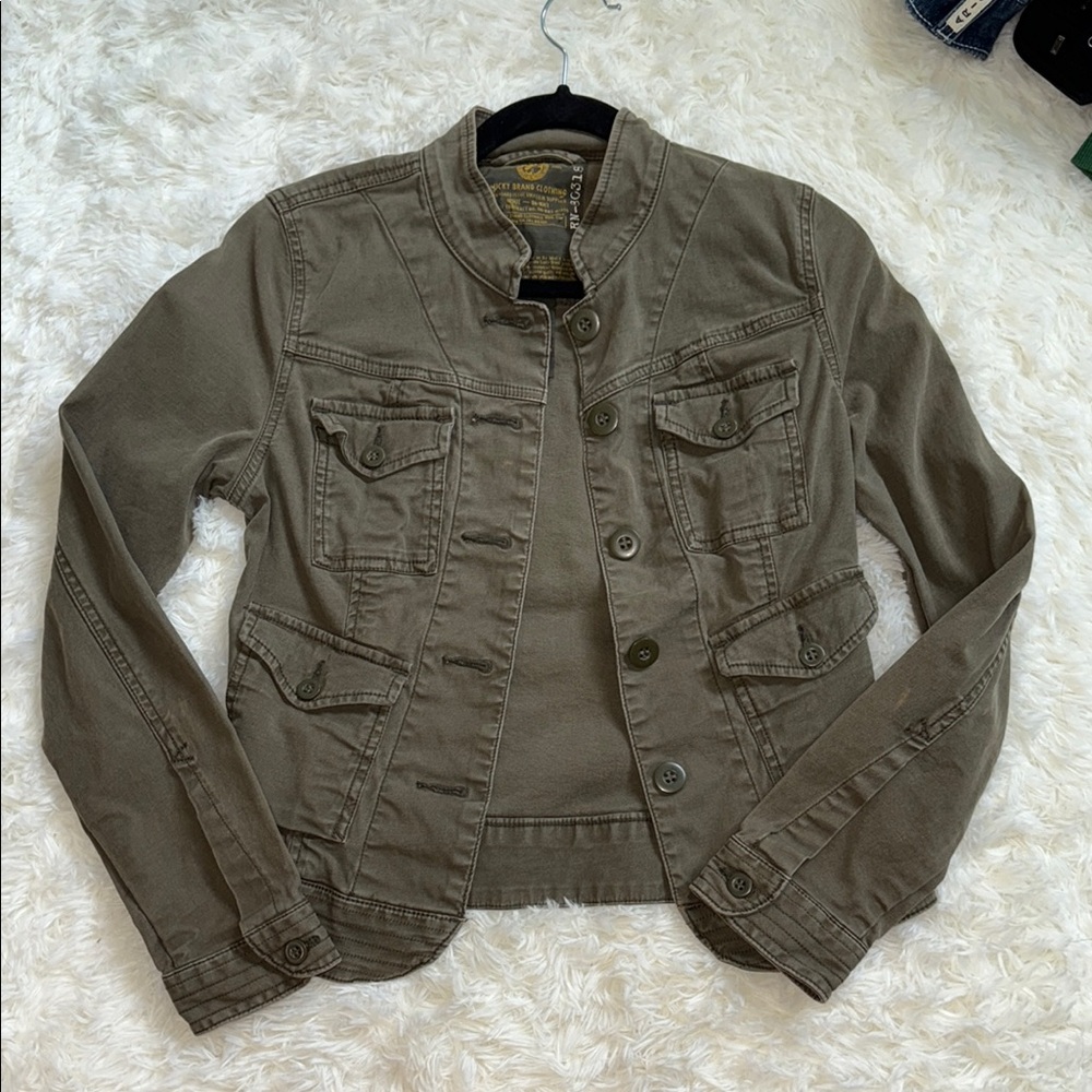 Lucky Brand - Women's Olive Green Military Jacket